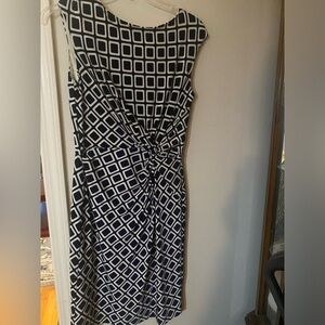Ralph lauren women dress black and white geometric